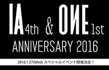 ヴァーチャルアーティストIA（イア）、ONE（オネ）のアニバーサリーイベント開催！！ 1月27日東京・南青山にてトーク＆ライブ、IAの昨秋のワンマンライブ上映会が実施決定！