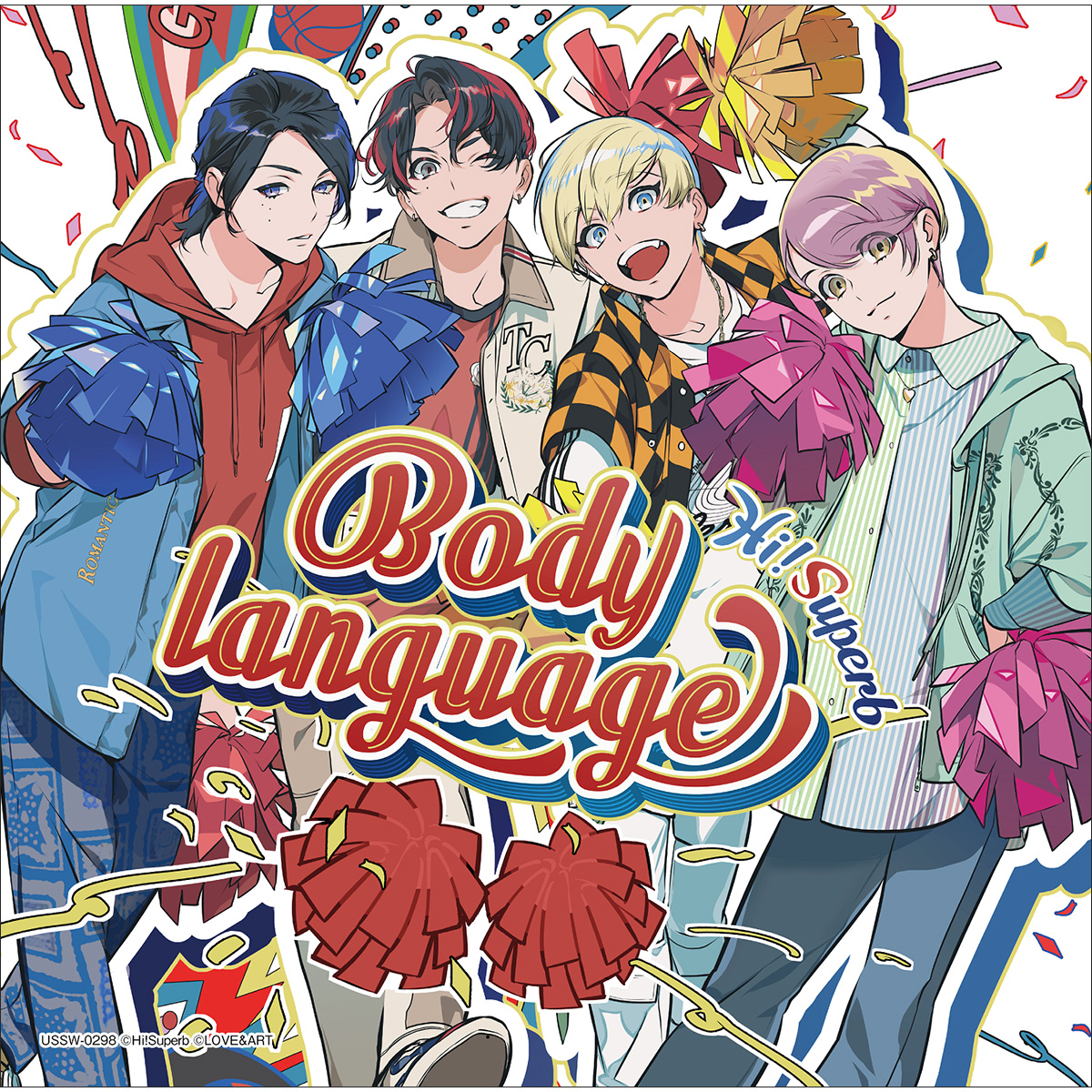Hi!Superb 6th SINGLE「Body language」6月30日発売！学生に扮した彼らのカラフルな放課後風景が必見のMV＆ジャケット写真が公開！ - 画像一覧（1/4）