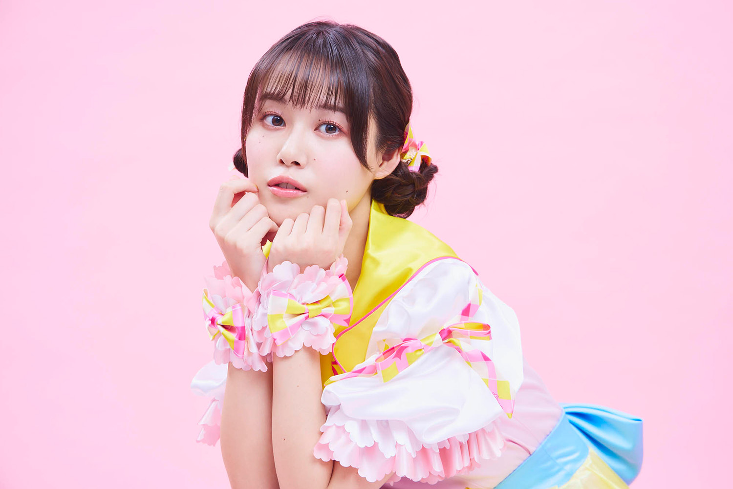 アイドルをモチーフに描かれる新たな『プリキュア』！そのオープニング主題歌となる「キミとアイドルプリキュア♪ Light Up！」がどのように歌われたのかを石井あみ、熊田茜音、吉武千颯の3人に聞く - 画像一覧（1/9）