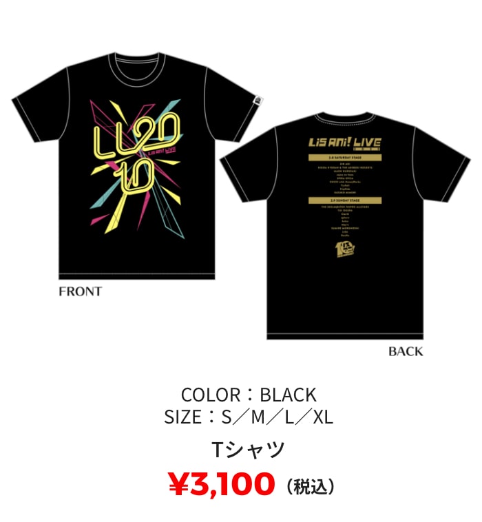 Tシャツ ¥3,100(税込) COLOR:BLACK SIZE:S/M/L/XL